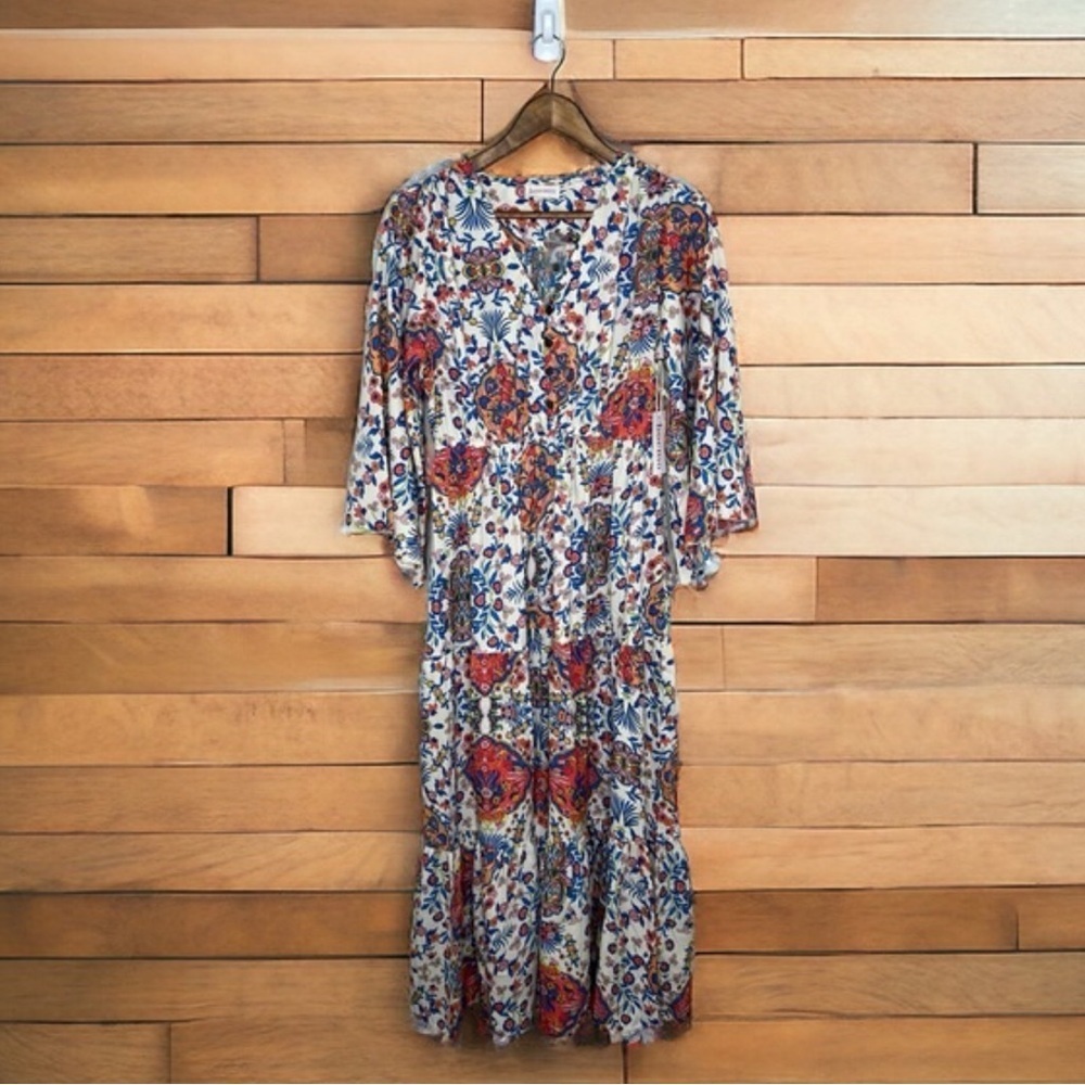 Anthropologie Boemo Bohemian V-neck Maxi Dress